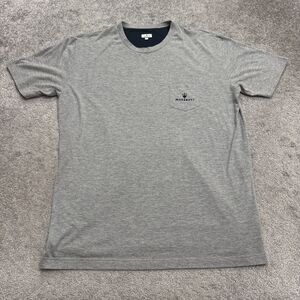 Maserati Collections Crew Neck T-Shirt Mens 3XL Gray Short Sleeve Pocket Tee